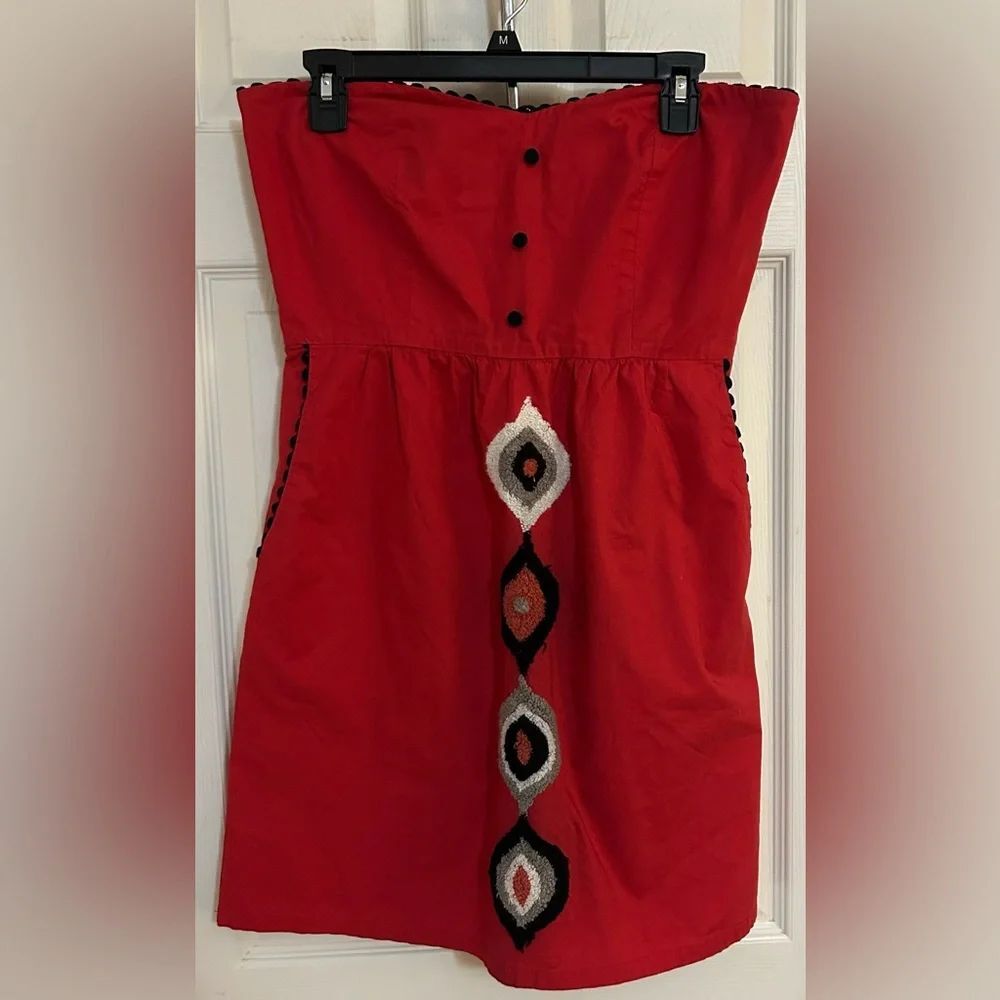 Judith March strapless red dress size M